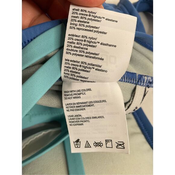 Speedo Women's size 10 Swimsuit One Piece Thin Strap High Cut Bright Blue Cobalt - Picture 6 of 13